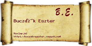 Buczák Eszter névjegykártya
